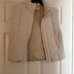 Women's Beige Puffer Vest